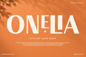 Related font Onelia