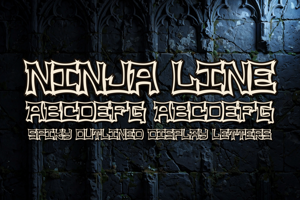 Related font Ninja Line
