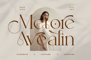 Related font Metore Avealin