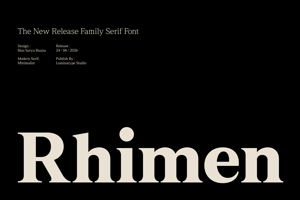 Related font Rhimen Thin
