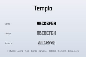 Related font Templo