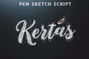 Kertas | Unique Pen Sketch Script Font