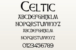 Related font Celtic Hand
