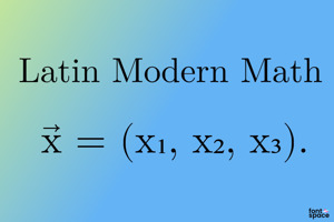 Latin Modern Math