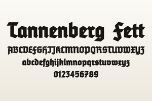 Related font Tannenberg Fett