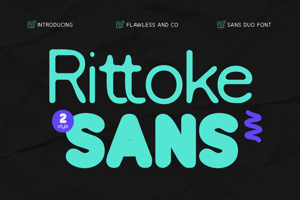 Related font RITTOKE Thin