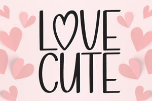 Related font Love Cute