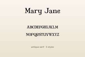 Related font Mary Jane