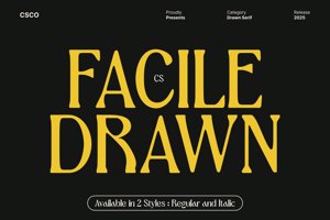 Related font CS Facile Drawn