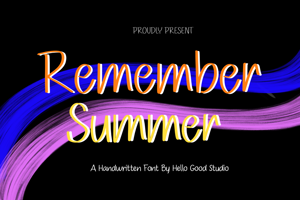 Related font Remember Summer
