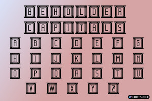Related font Beholder Capitals