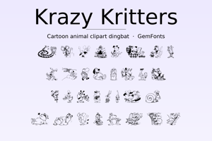 Related font Krazy Kritters