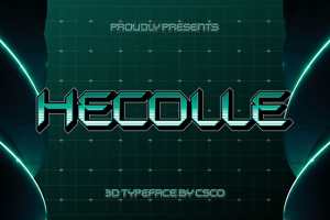 Related font Hecolle 3D