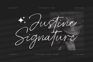 Related font Justine Signature