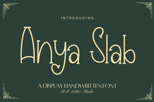 Related font Anya Slab
