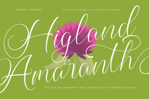 Related font Higland Amaranth VERSION