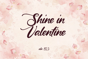 Related font Shine in Valentine