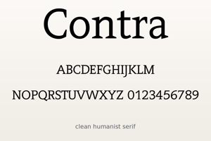Related font Contra