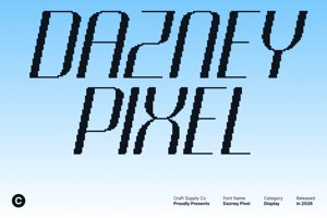 Related font Dazney Pixel