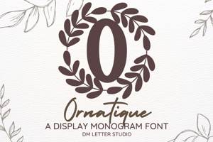 Related font Ornatique Monogram