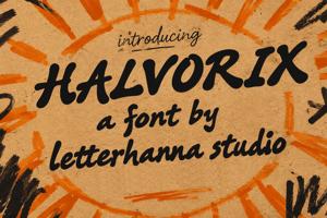 Related font Halvorix