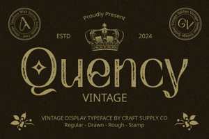 Quency Vintage Stamp