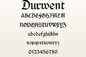 Related font Durwent