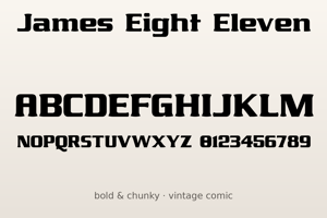 Related font James Eight Eleven