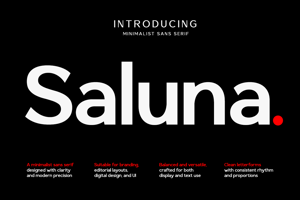 Related font Saluna DEMO