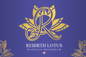Related font Rebirth Lotus Mandala Monogram