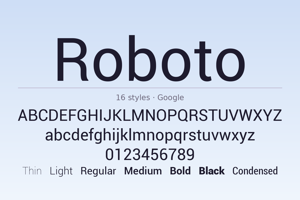 Related font Roboto