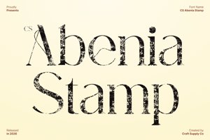 Related font CS Abenia Stamp