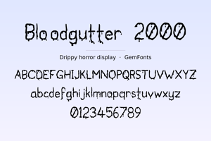 Related font Bloodgutter 2000