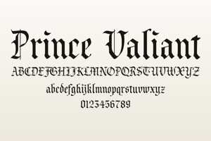 Related font Prince Valiant