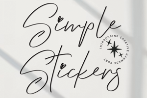 Related font Simple Stickers