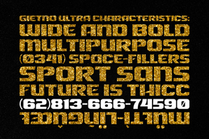 Related font Gietno Ultra
