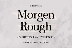 Related font Morgen Rough