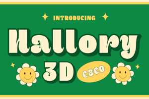 Related font Hallory 3D
