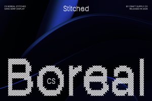 Related font CS Boreal Stitched