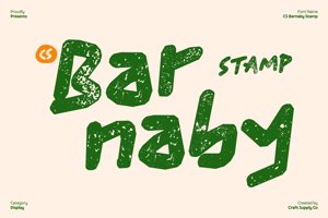 Related font CS Barnaby Stamp