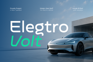 Related font Elegtro Volt