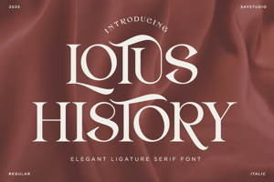 Related font Lotus History DEMO