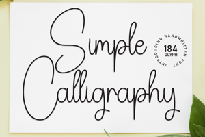 Related font Simple Calligraphy
