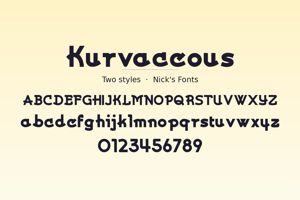 Related font Kurvaceous