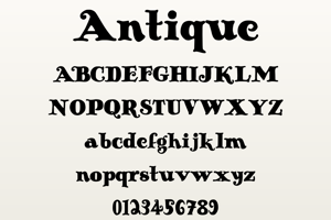 Related font Antique No 14