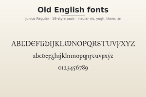 Related font Old English fonts