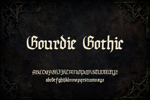 Related font Gourdie Gothic