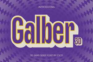 Related font Galber 3D