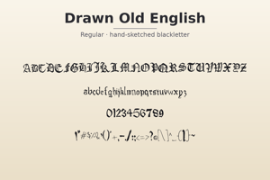 Related font Drawn Old English