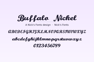 Related font Buffalo Nickel